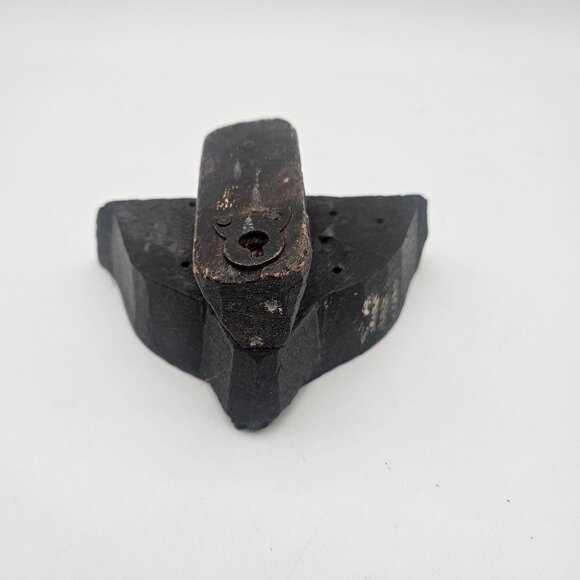 Antique Hand Carved Wood Textile Geometric Pattern Fabric Stamp Block - Picture 6 of 8